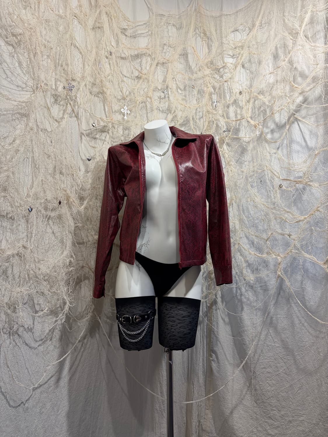 Japanese red phyton jacket 상품이미지3