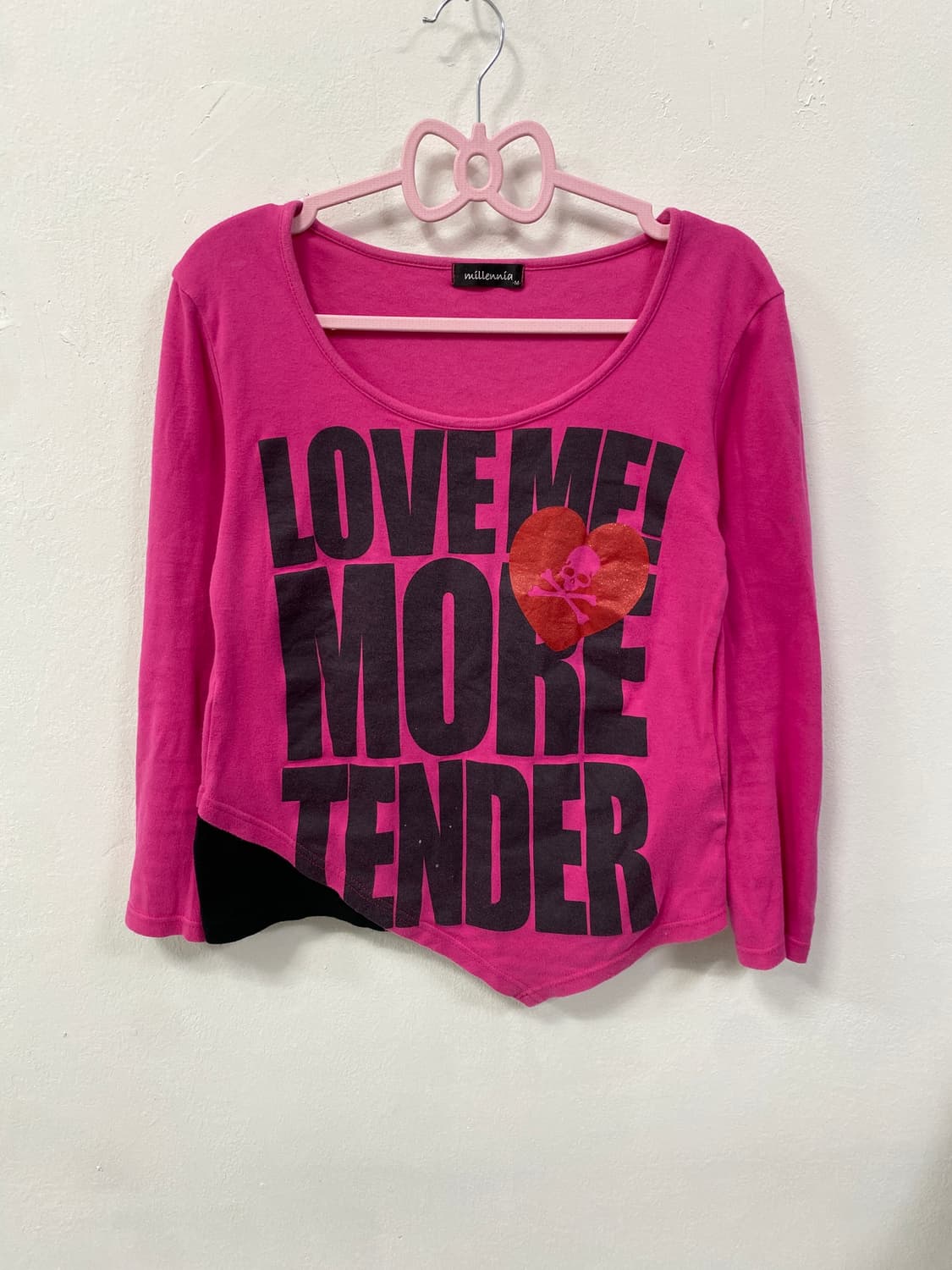 [MILLENNIA] 펑크 해골 하트 핑크 롱슬리브 상품이미지6