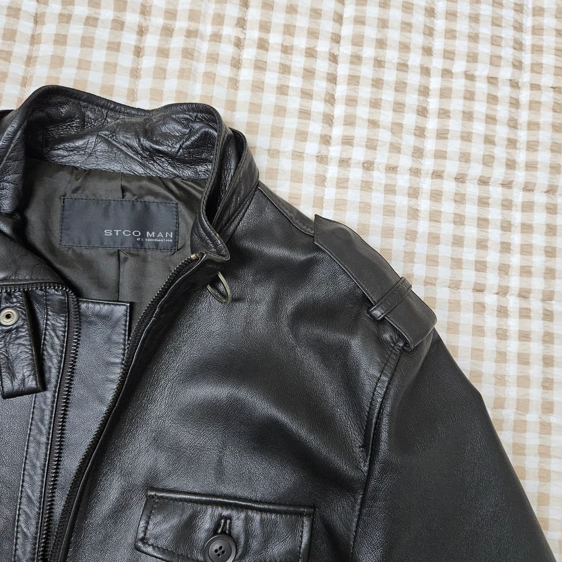 STCO 양가중100 가죽자켓 남자100 상품이미지3