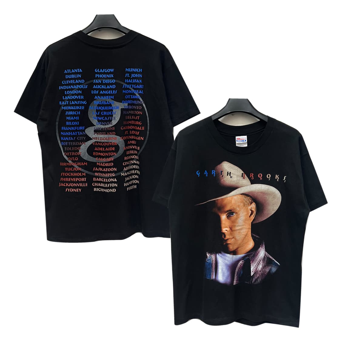 90s Made in USA 헤인즈 가스 브룩스 빈티지 반팔티 L 상품이미지1