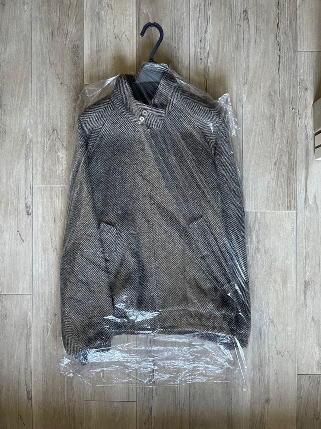 오라리 셔틀랜드 라마 울 트위드 블루종 상품이미지5