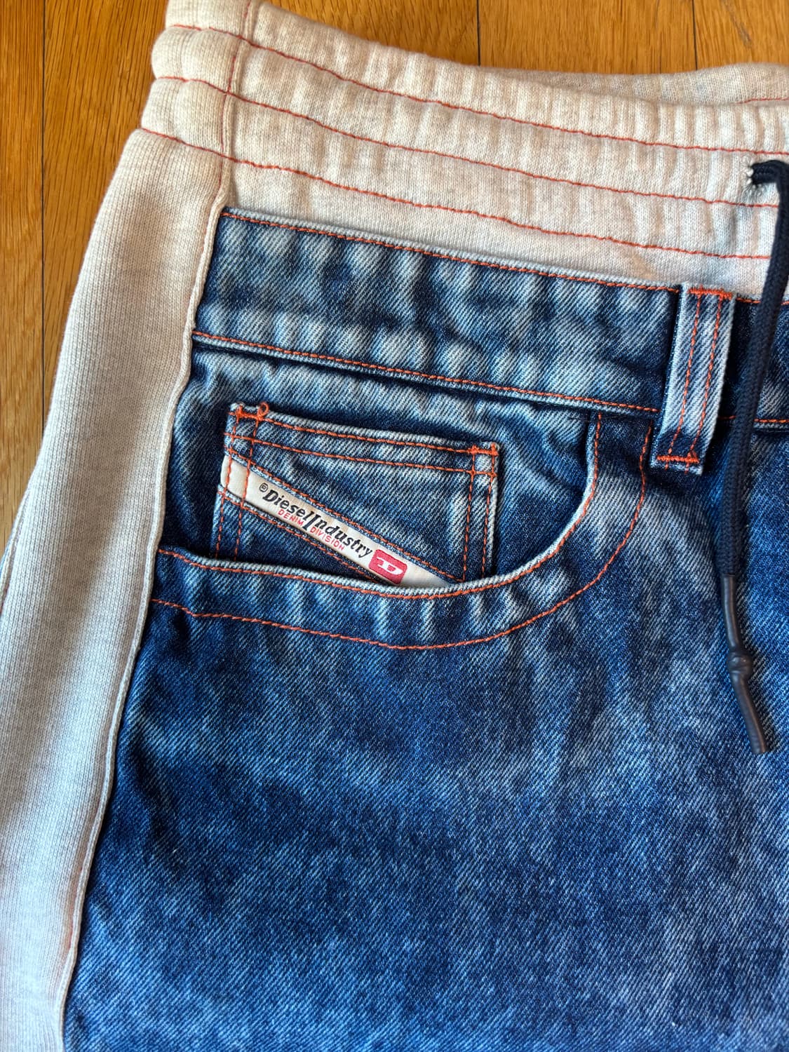 디젤 스웻 레이어드 데님 쇼츠 상품이미지3