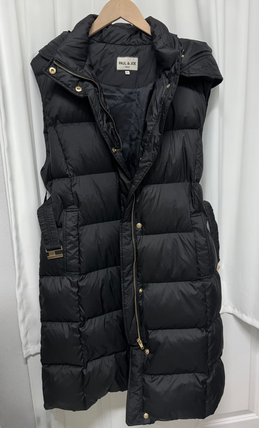 폴앤조 헝가리 구스 벨티드 롱 베스트 상품이미지3