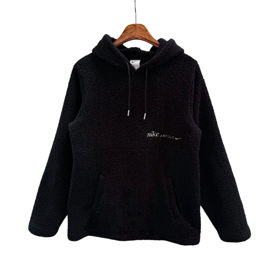[S] 나이키 블랙 뽀글이 후드티 상품이미지3
