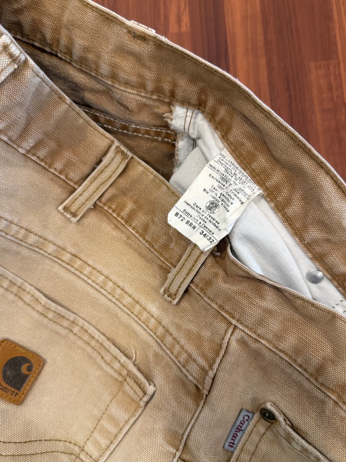 00s Carhartt 덕 캔버스 싱글니 워크 팬츠 (made USA) 상품이미지10