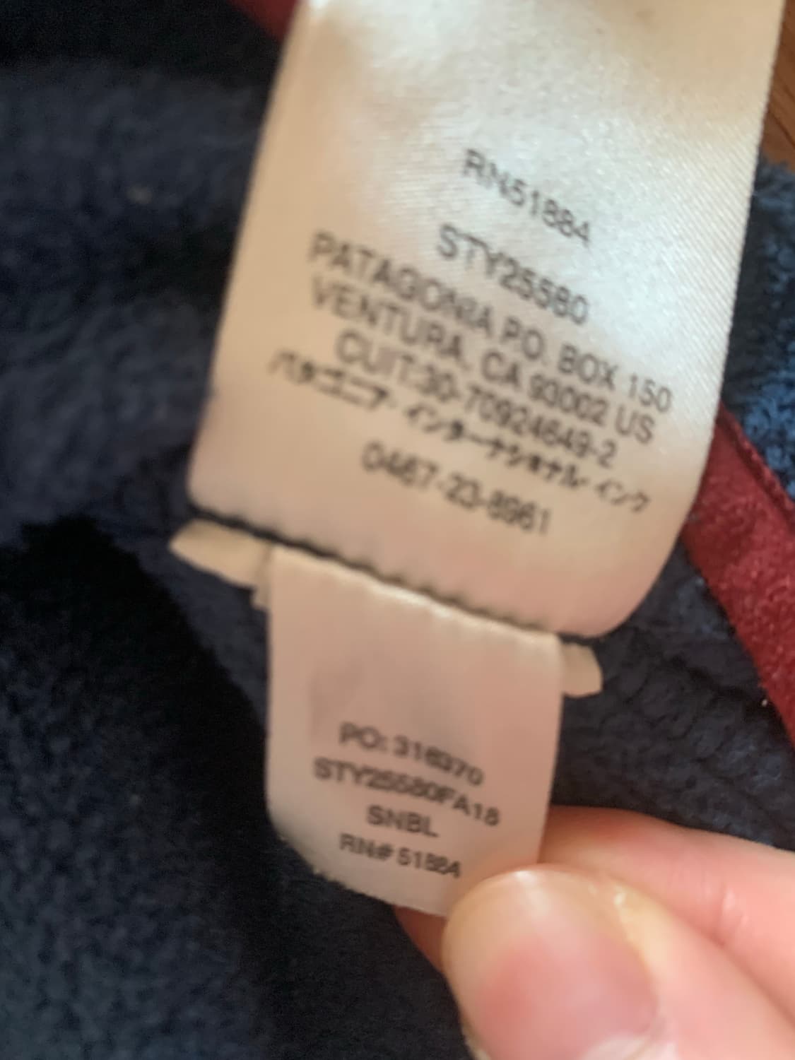 파타고니아 신칠라 M (네이비 버건디) 상품이미지4