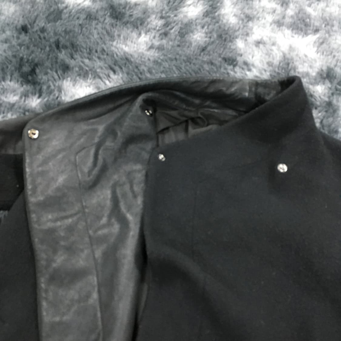 투티/0272 theory 울 코트 자켓 하이넥 하프코트 염소가죽 셸 상품이미지6