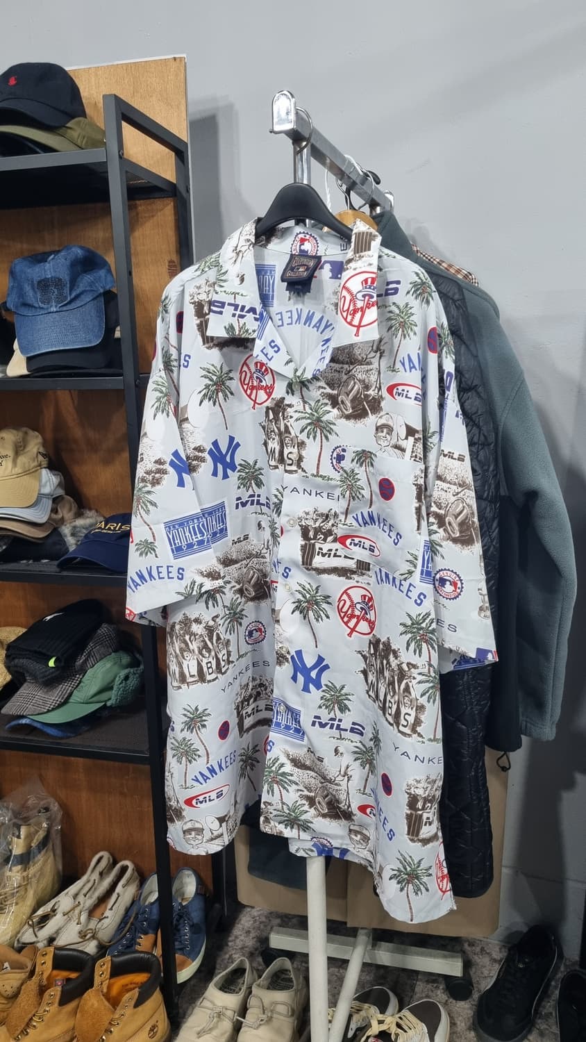 ((MLB)) 쿠퍼스타운 컬렉션 양키스 하와이안 셔츠 115(3xL) 상품이미지1