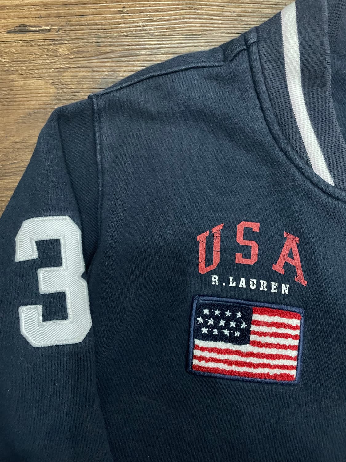 폴로 빅포니 USA 성조기 바시티 자켓 네이비 상품이미지4