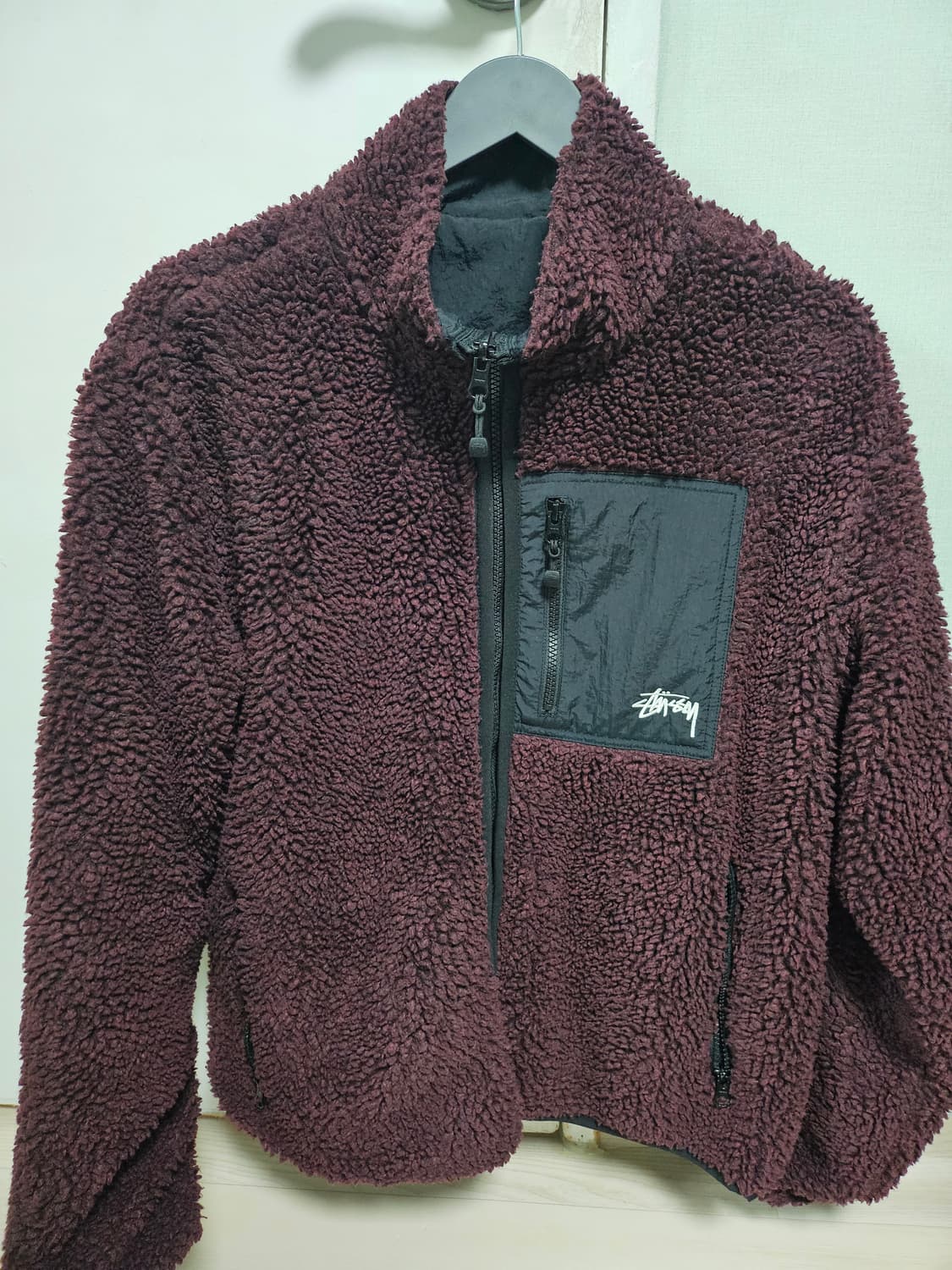 스투시 쉐르파 버건디 M 상품이미지1