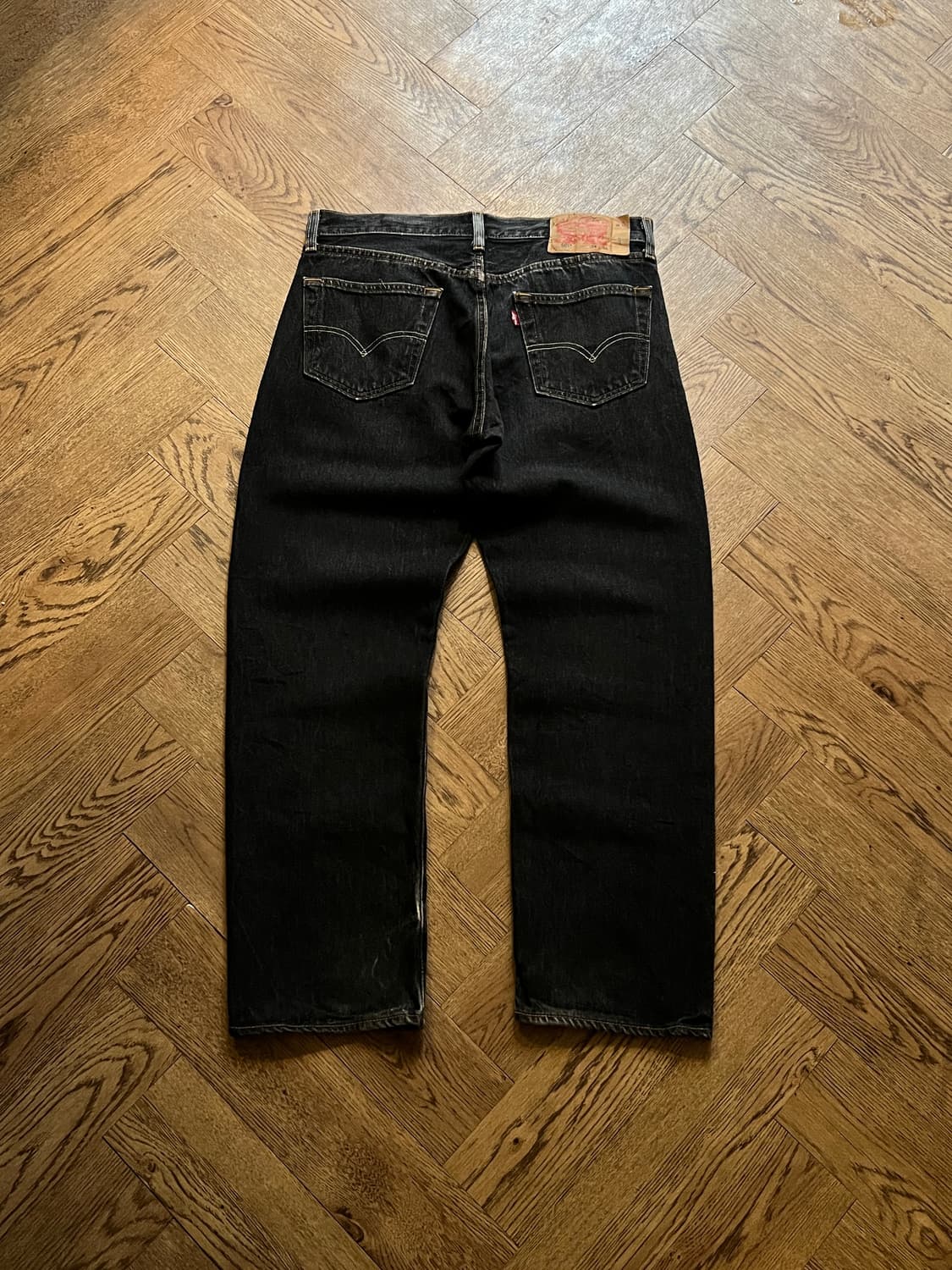 [34]리바이스 501 빈티지 워싱 흑청 데님 팬츠 상품이미지1