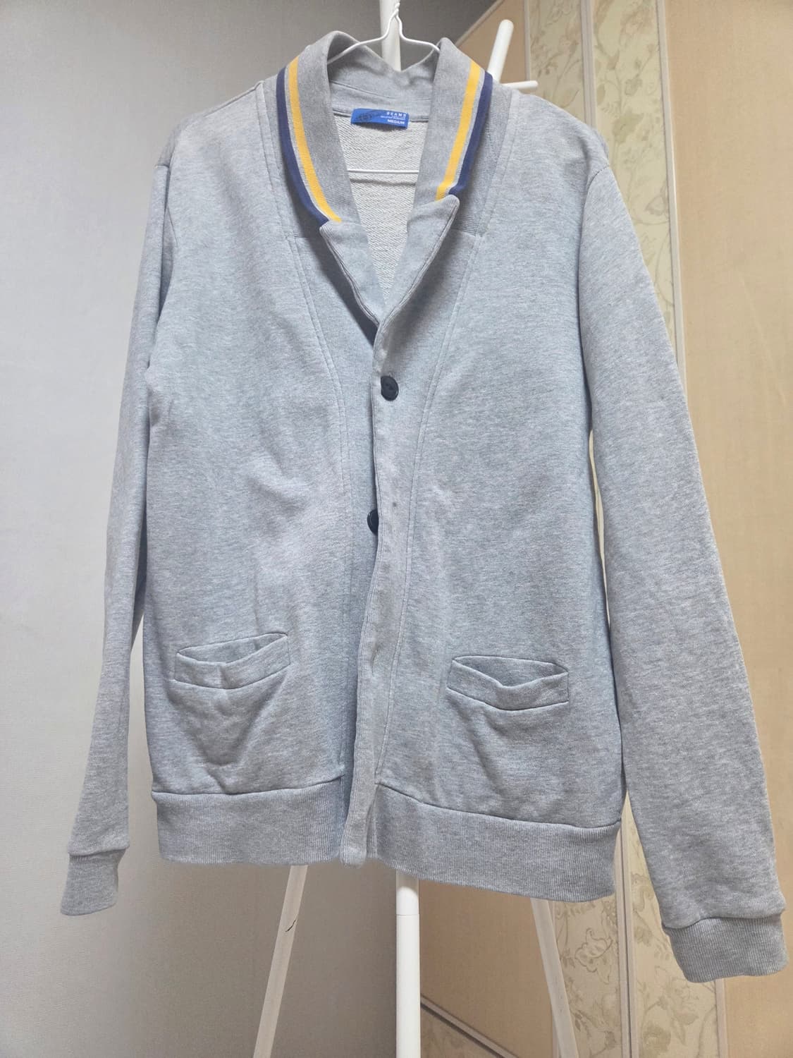 Beams 스웻가디건 그레이 상품이미지1