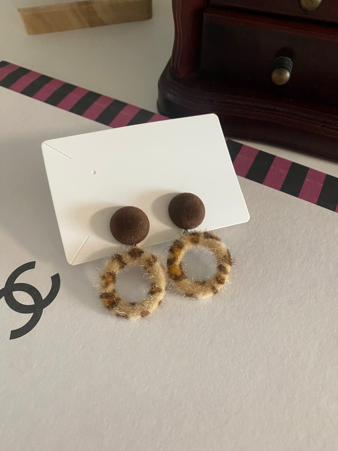 레오파드 귀걸이 귀찌 빈티지 상품이미지1