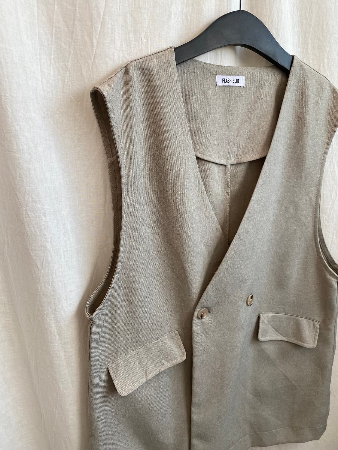 라이트그레이 오버핏 베스트자켓(F) 상품이미지3