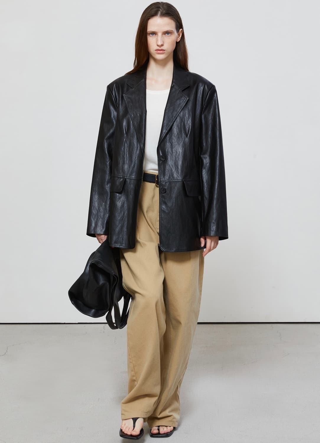 notia 오버핏 가죽자켓  상품이미지5