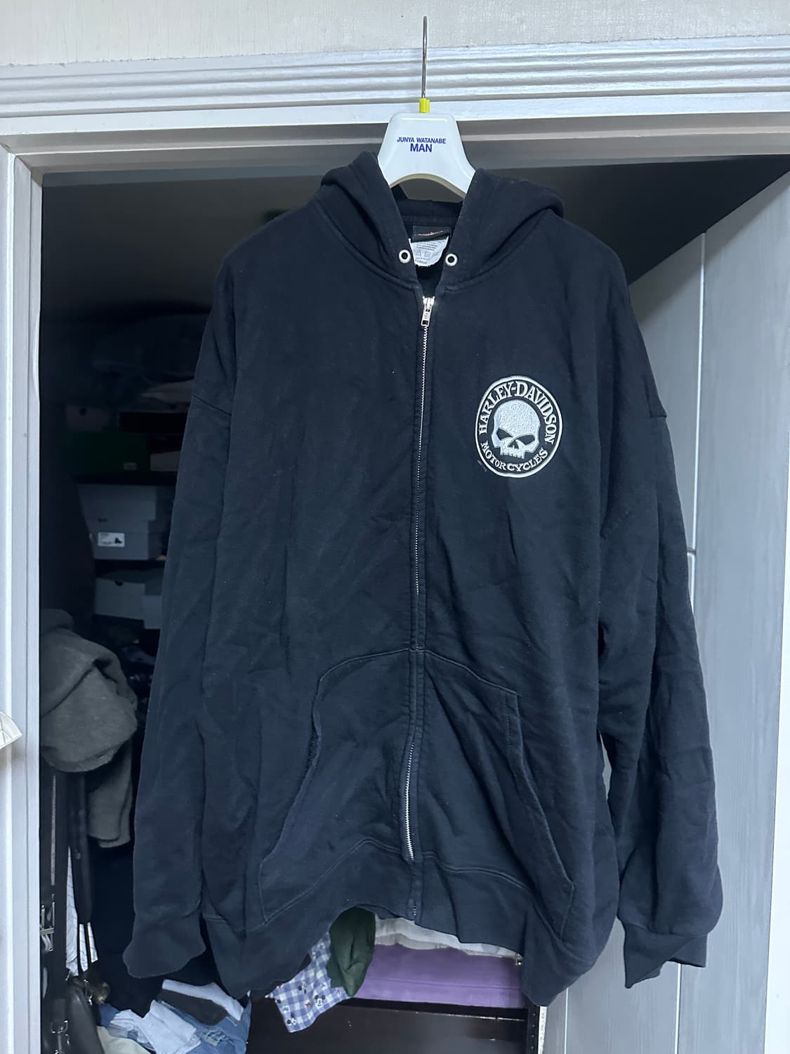 [XL] 할리데이비슨 스컬 후드 집업 상품이미지1