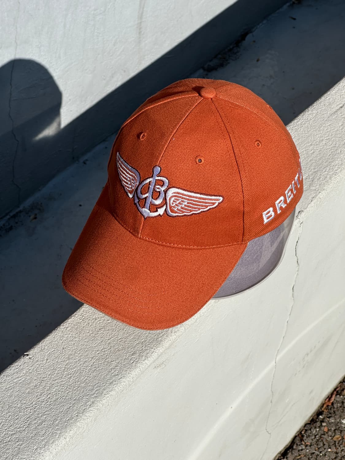 [F] 브라이틀링 로고 카멜오렌지 볼캡 모자 상품이미지2