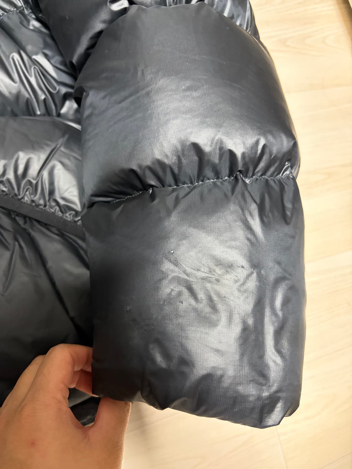 L]스투시 다운 파카 마이크로 립스탑 팬텀 블랙 상품이미지2