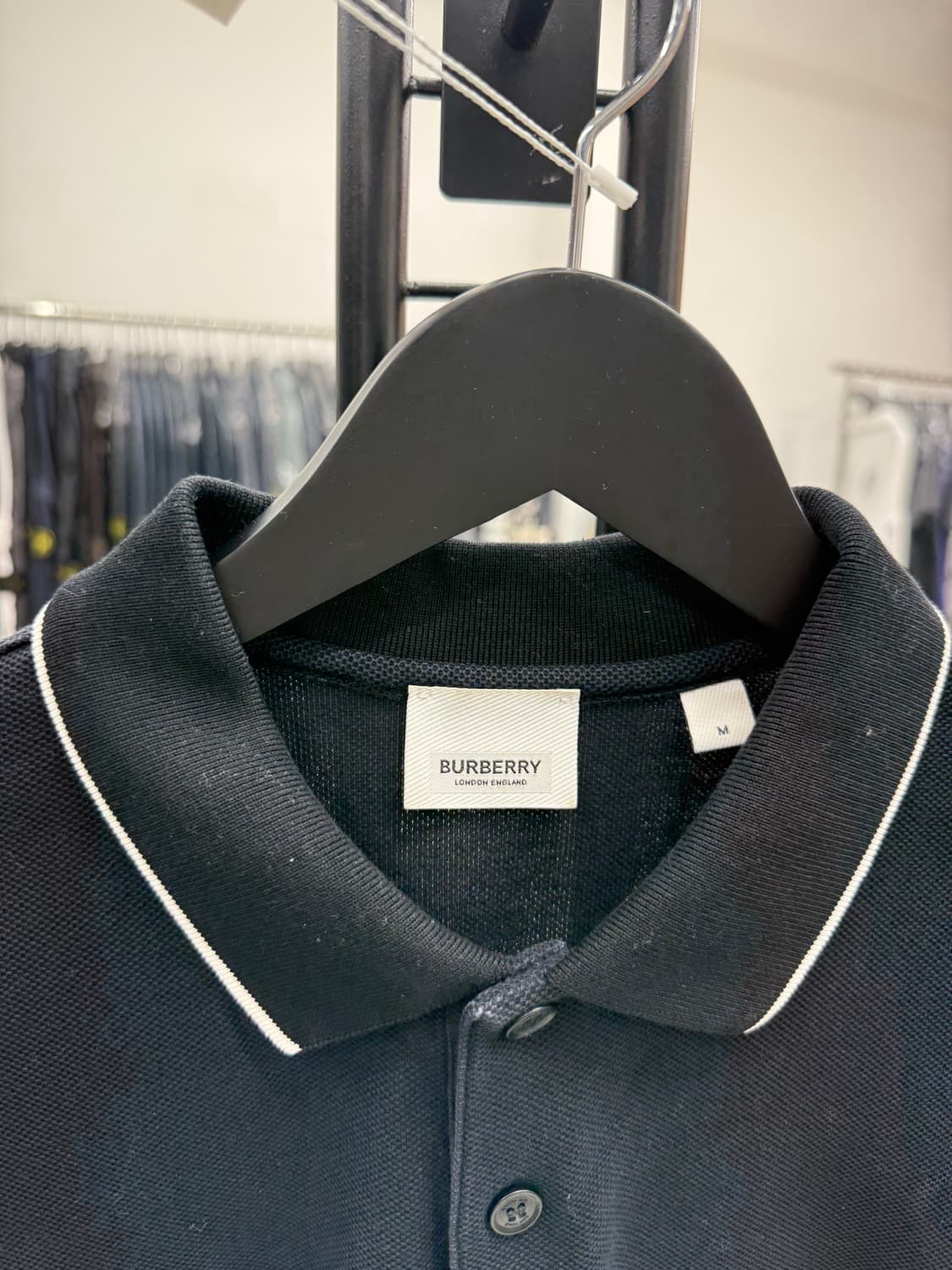 [M] 버버리 자수 로고 반팔 카라티 상품이미지3