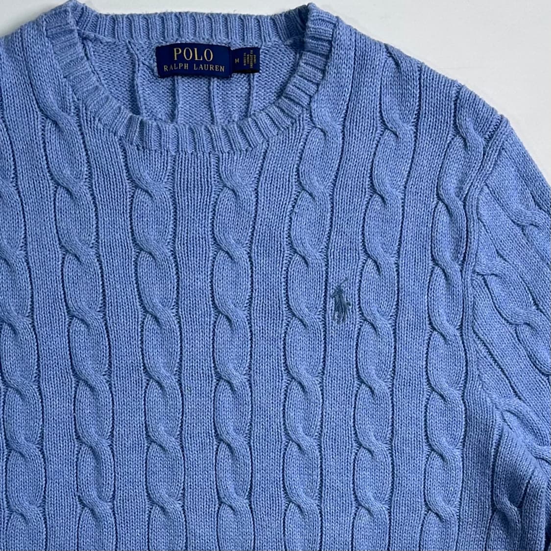 폴로 랄프로렌 스카이블루 케이블 니트 상품이미지3