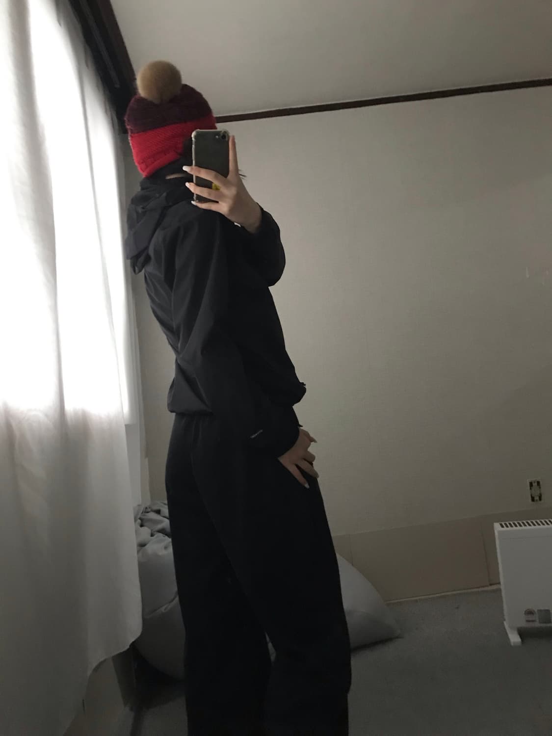 노페 블랙 윈드브레이커 상품이미지5