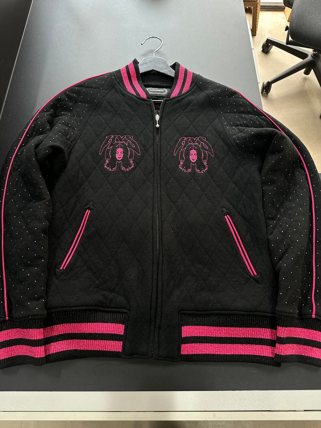 히스테릭글래머 핑크도트 히스걸 퀼팅 바시티자켓 상품이미지5