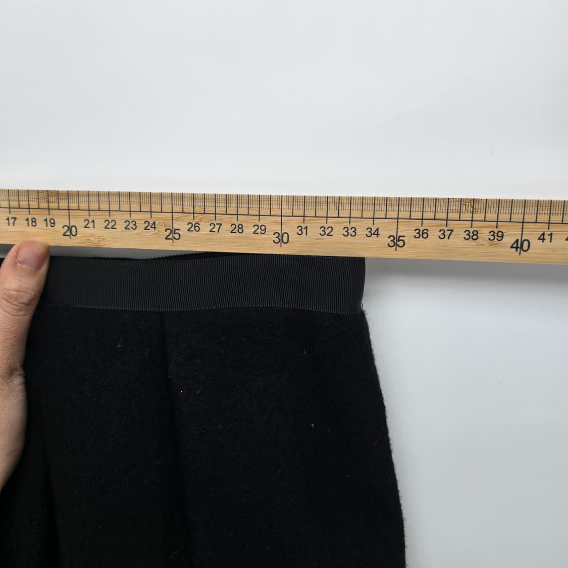 ANA CAPRI 블랙 모 플리츠 미디 스커트 상품이미지7