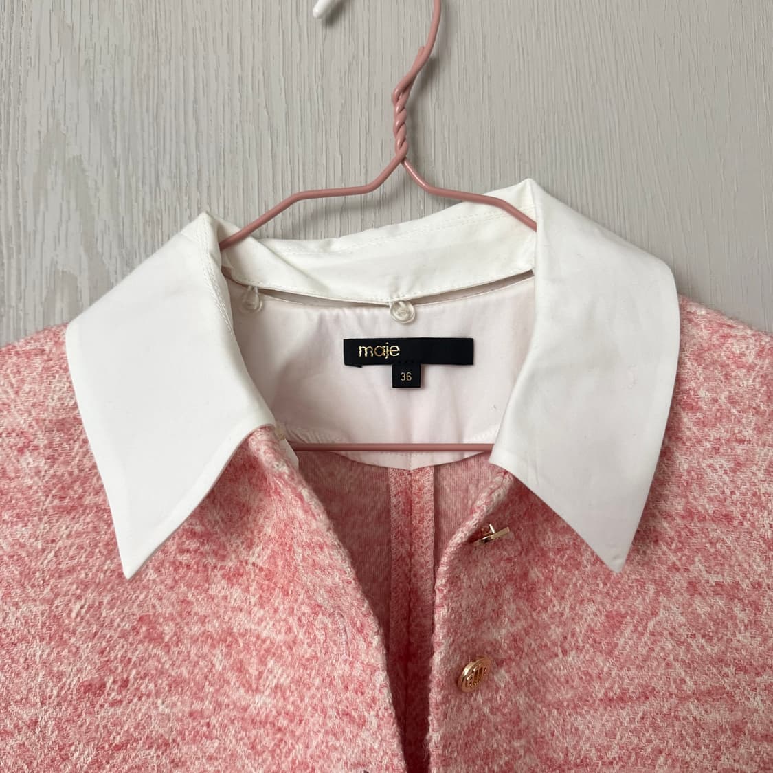 (36) 마쥬 테일러드 핑크 미니원피스 상품이미지5