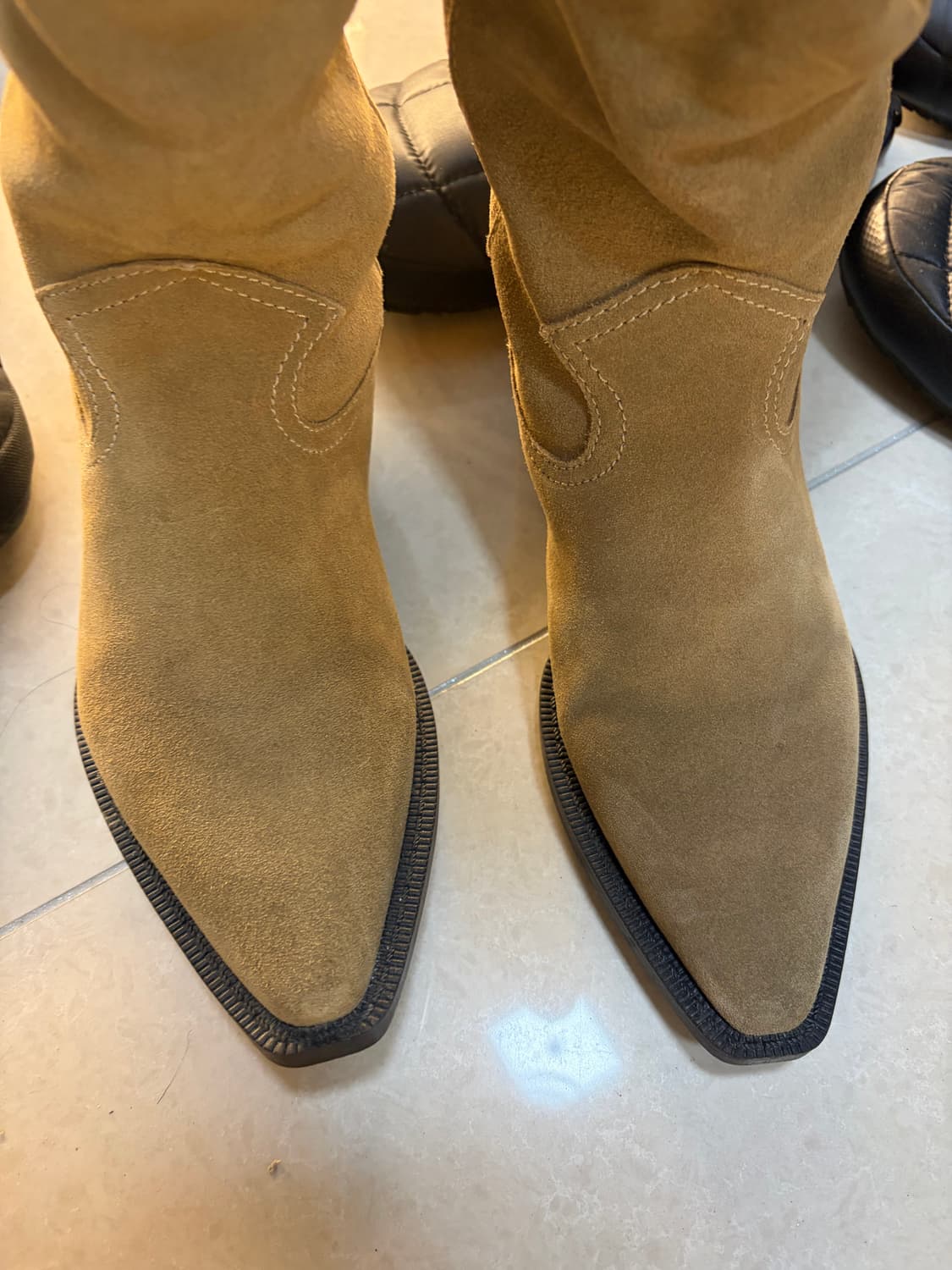 자라 오버사이즈 카우보이 스웨이드 부츠 상품이미지4