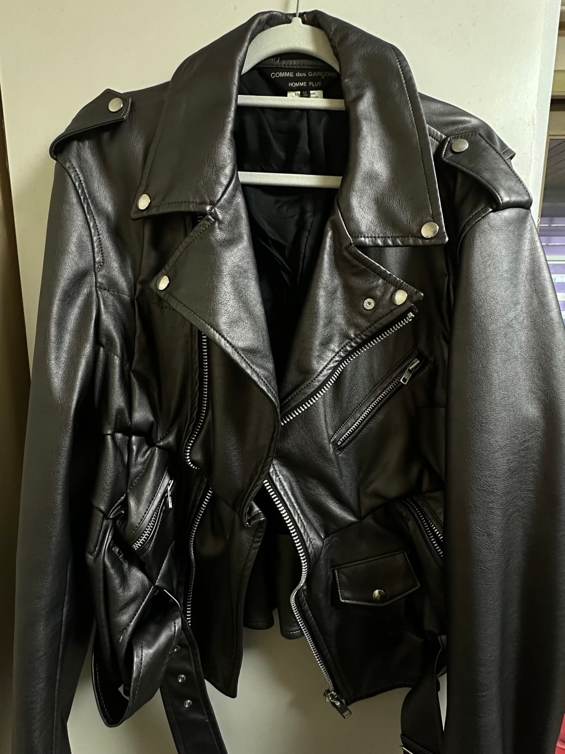 꼼데가르송 옴므플러스 페이크레더 자켓 xl 상품이미지2