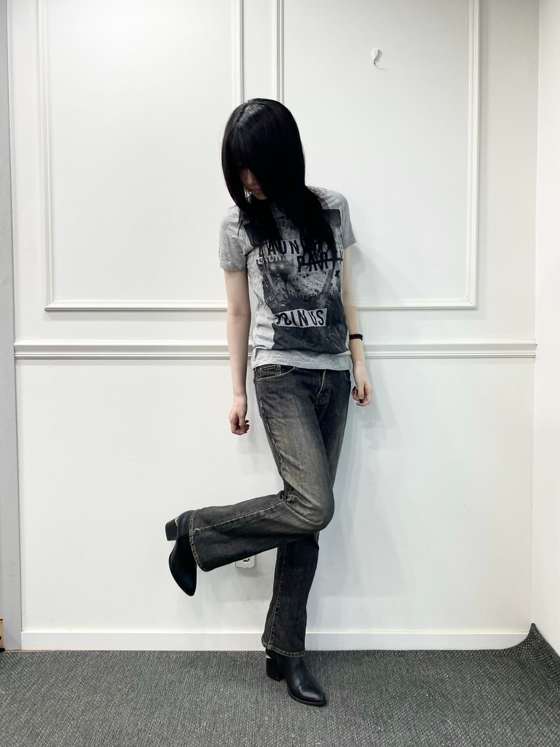 Y2K Mood Grey Washed Pants 상품이미지7