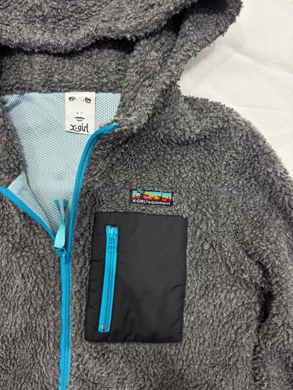 x-girl fleece hood zipup 상품이미지3