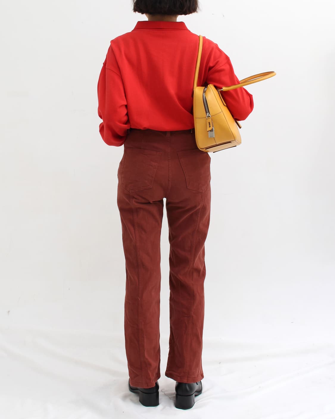 버버리 BURBERRY 90s 빈티지 자수 레드 pk셔츠 카라티셔츠 상품이미지10