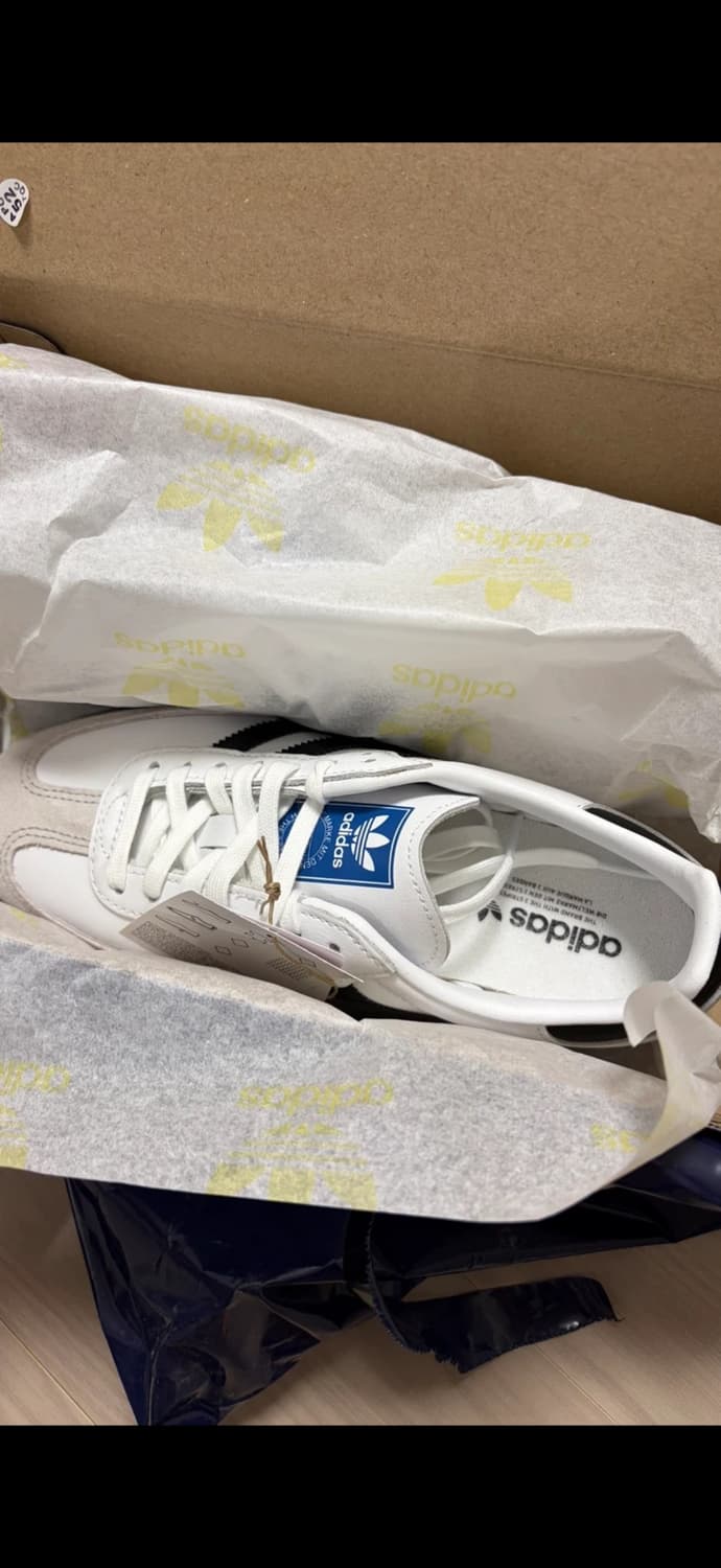 아디다스 삼바 OG 화이트 블랙 235 상품이미지6