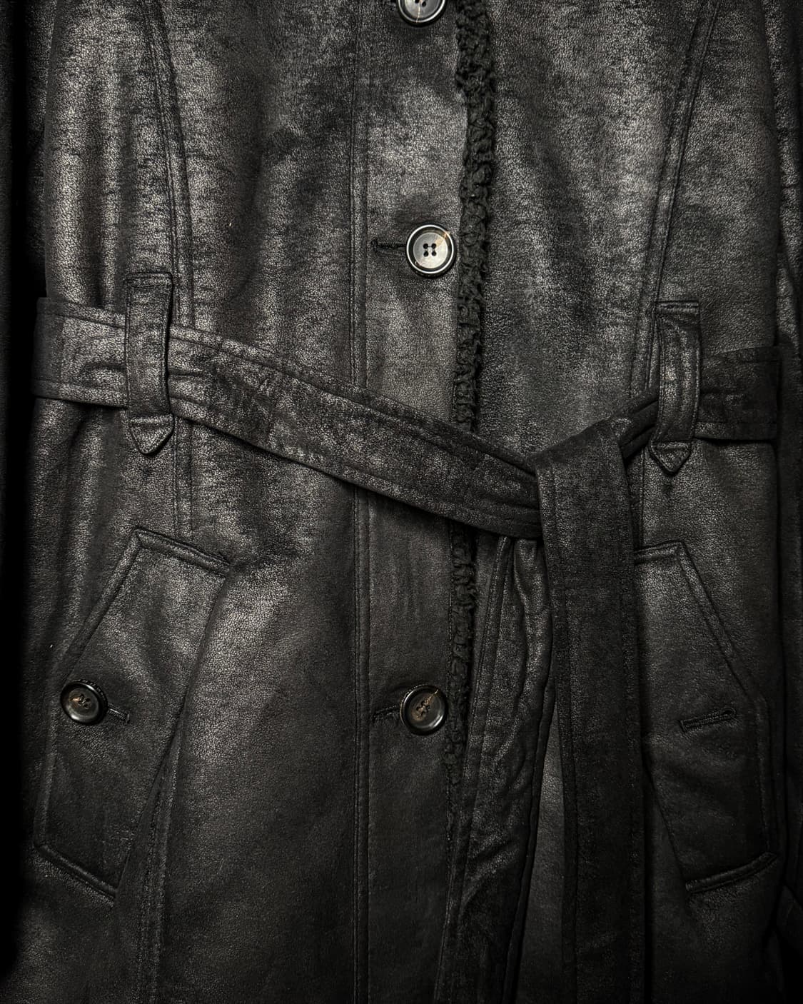 COMME CA DU MODE – Belted Shearling Coat 상품이미지9