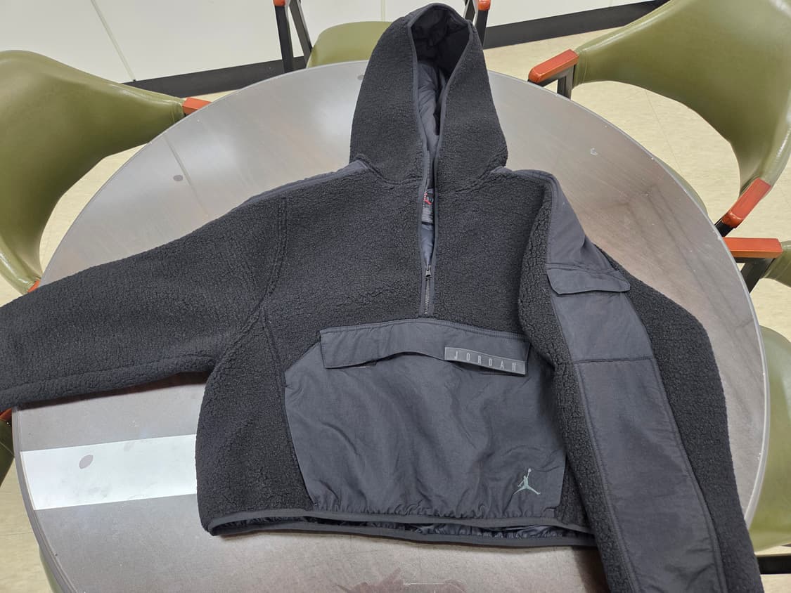 나이키 조던 코지 혜비 플리스 크롭 후드 아노락 블랙 (XL) 상품이미지1