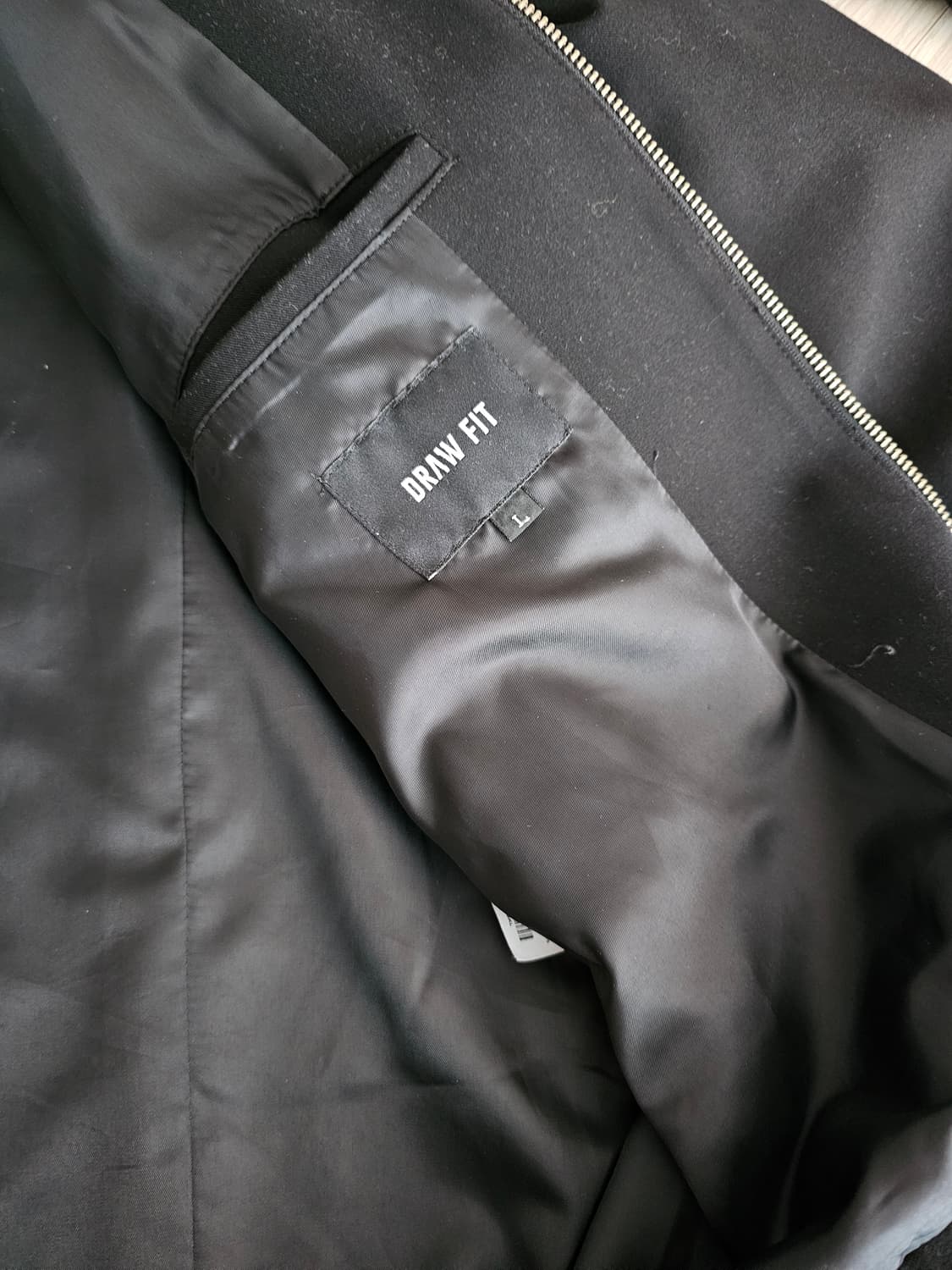 남성 드로우핏 울 혼방 블루종 L사이즈 상품이미지2