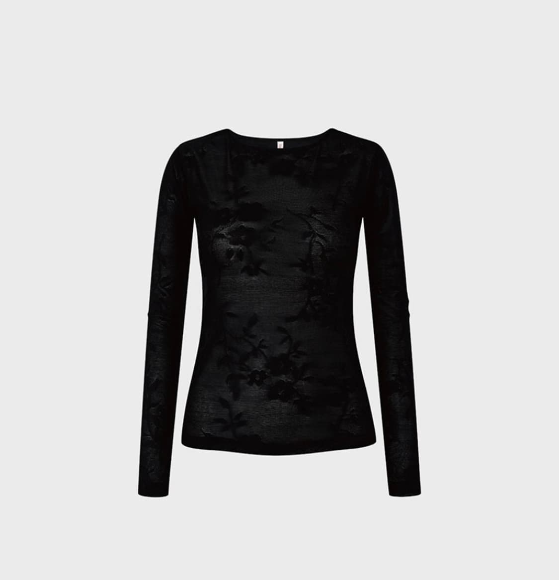 티크 자카드 FLOWER JACQUARD BOAT NECK TOP 상품이미지1