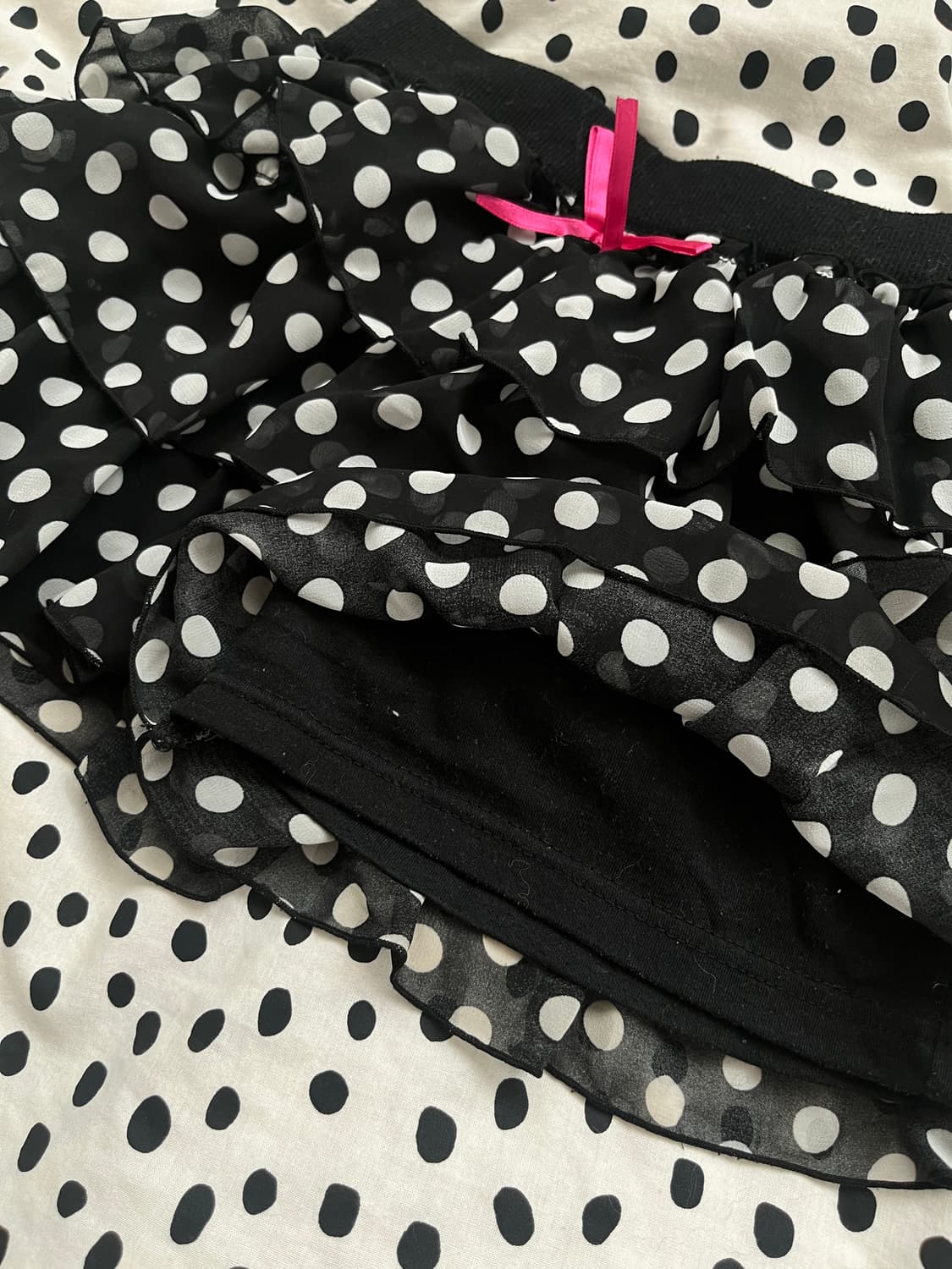 빅 도트 프릴 캉캉 스커트 팬츠 상품이미지2