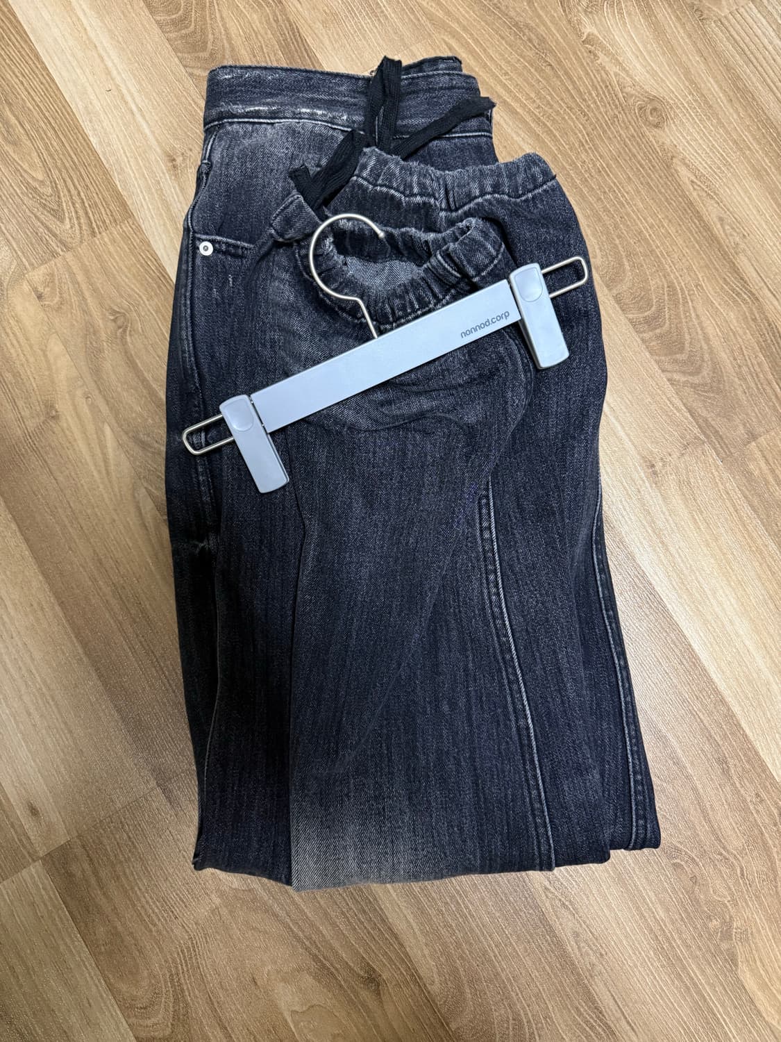 [1] 논노드 더블 포켓 재패니스 데님 블랙 상품이미지2