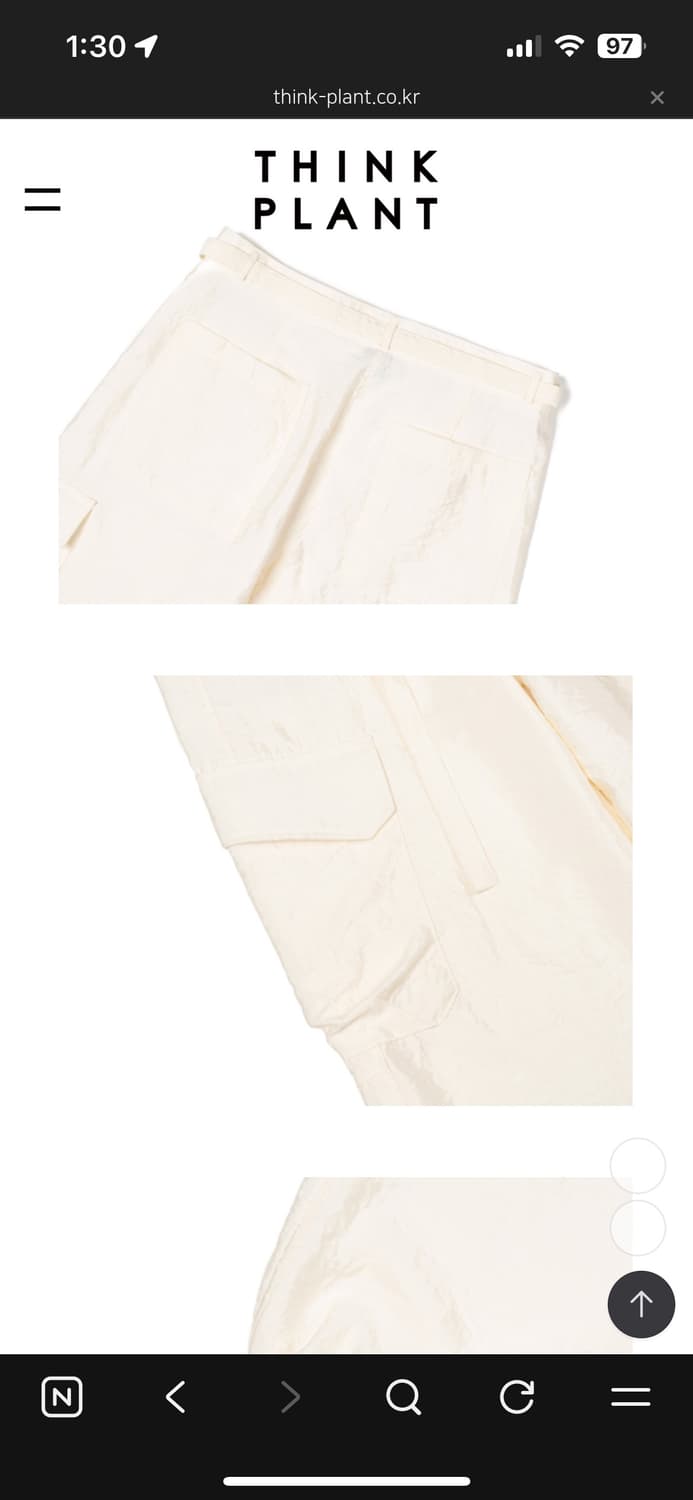 띵크플랜트 드로우스트링 카고팬츠 새상품 상품이미지3