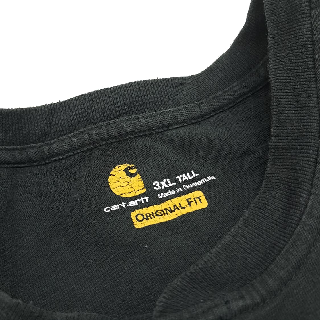Co627 3XLT 칼하트 블랙 헨리넥 포켓 반팔 티셔츠 상품이미지3