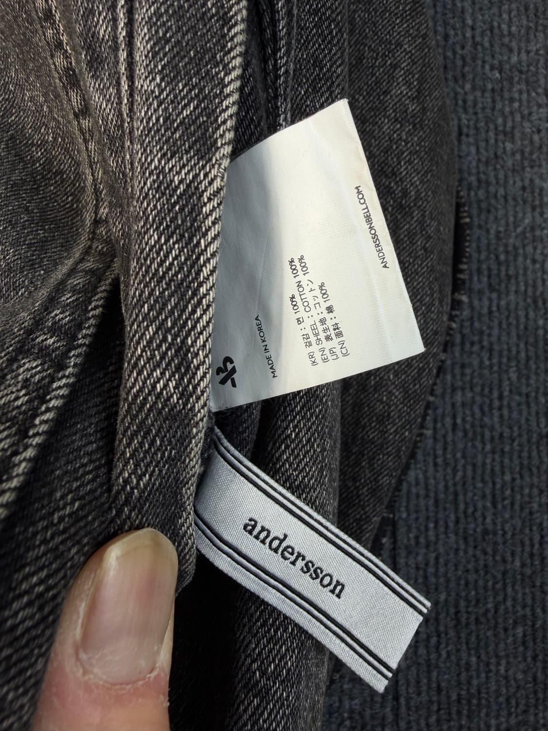 앤더슨벨 인사이드아웃 데님 트러커자켓 상품이미지5