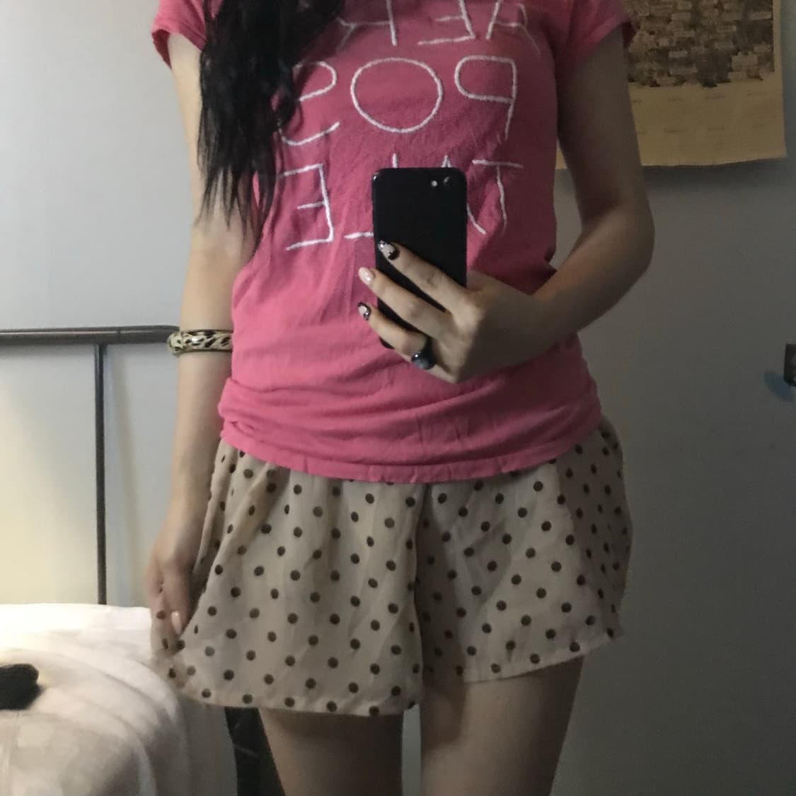 Vintage 로맨틱 코코아 도트 팬츠 상품이미지1