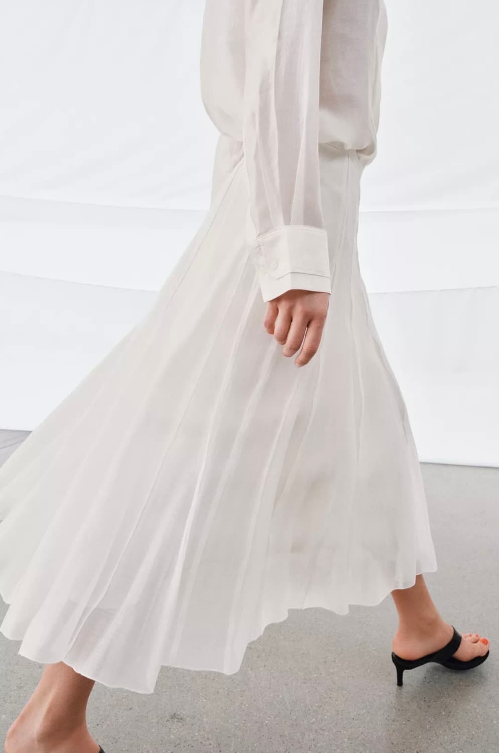 자라 플루이드 콤비 스커트 M 상품이미지1