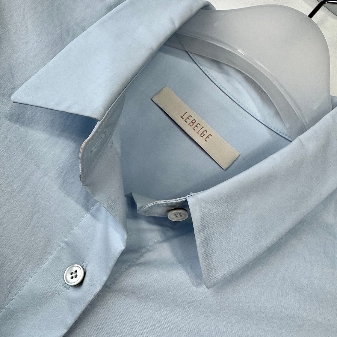 르베이지 니트 블록 셔츠 드레스 상품이미지2