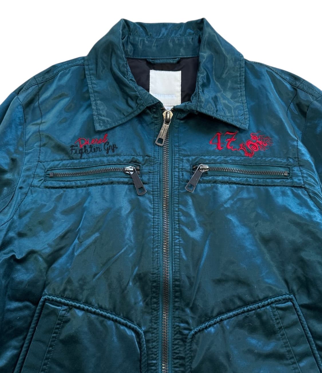 디젤 블랙 팬서 새틴 블루종 자켓 상품이미지6