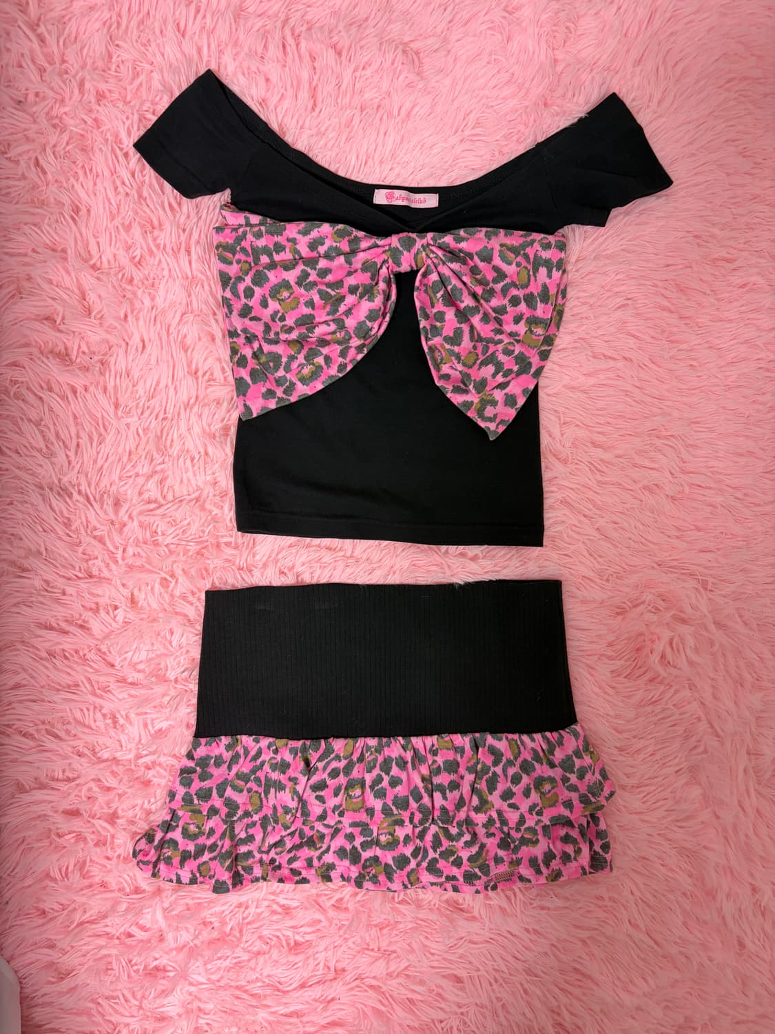 Babymetalclub leopard ribbon setup 상품이미지2