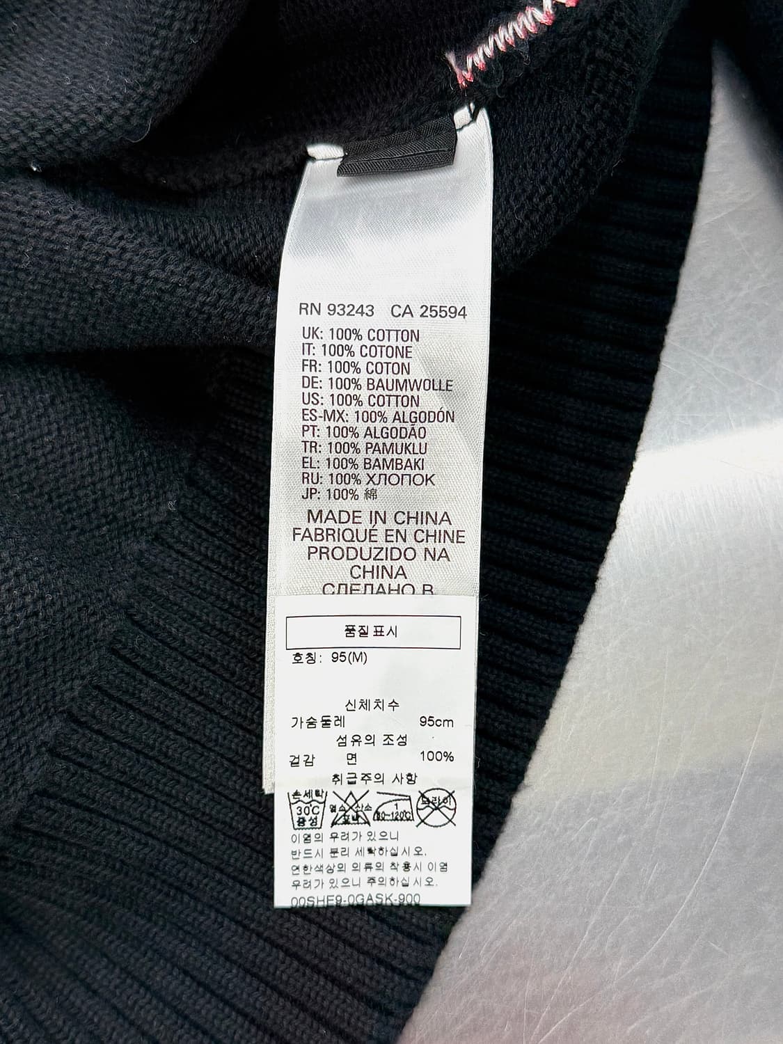 디젤 게스 블랙 네오플랜 테이핑 크루넥 니트 스웨터 상품이미지8