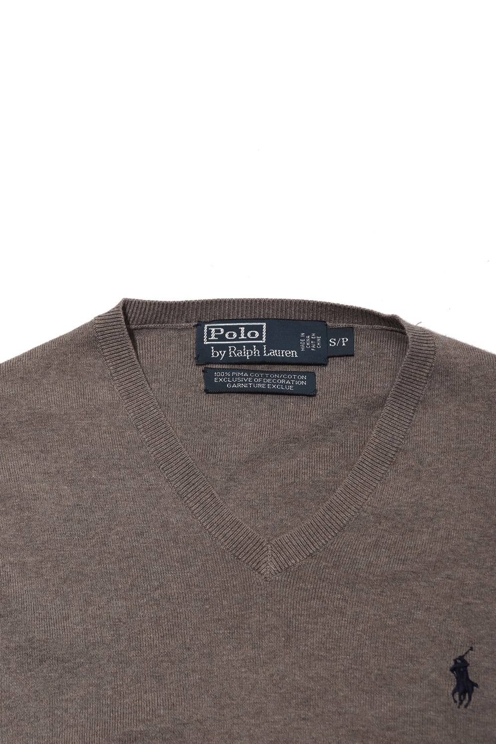 POLO RALPH LAUREN 브이넥 피마코튼 니트 size S 상품이미지2